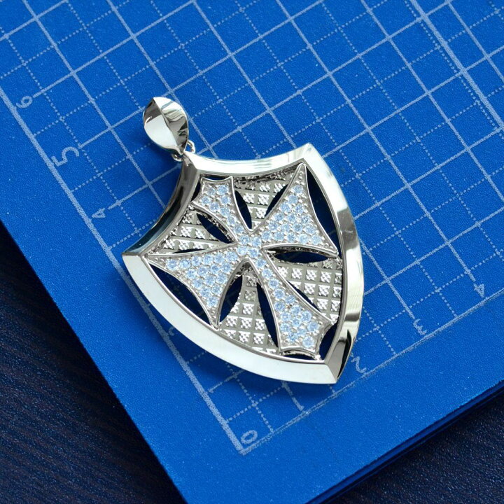 楽天市場】18金 ホワイトゴールド ペンダントトップ メンズ K18WG  