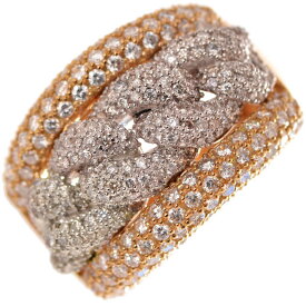 【スーパーSALE★13%OFFクーポン】指輪 メンズリング 18金 K18PG 喜平リング ピンクゴールド プラチナ Pt950 コンビ ダイヤモンド 2カラット パヴェ メンズ リング 男性 幅広 日本製 刻印入り ごつい 太め シンプル 30代 40代 50代 【人気アイテム】