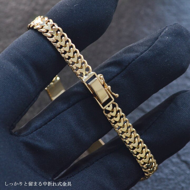 楽天市場】ブレスレット メンズ K18 18K 18金 ゴールド 喜平 プレート  