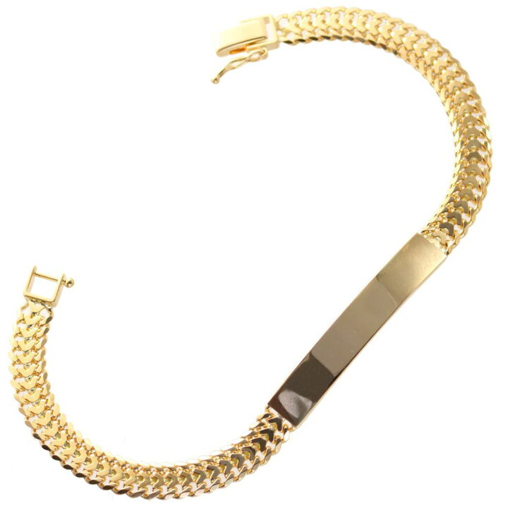 楽天市場】ブレスレット メンズ K18 18K 18金 ゴールド 喜平 プレート  