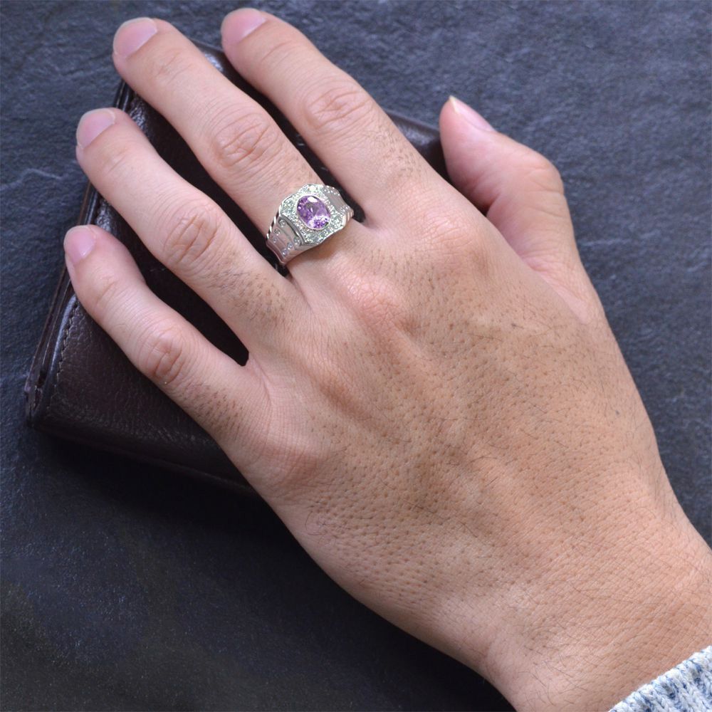 楽天市場】プラチナ リング メンズ 指輪 Pt950 幅広 印台 ダイヤモンド