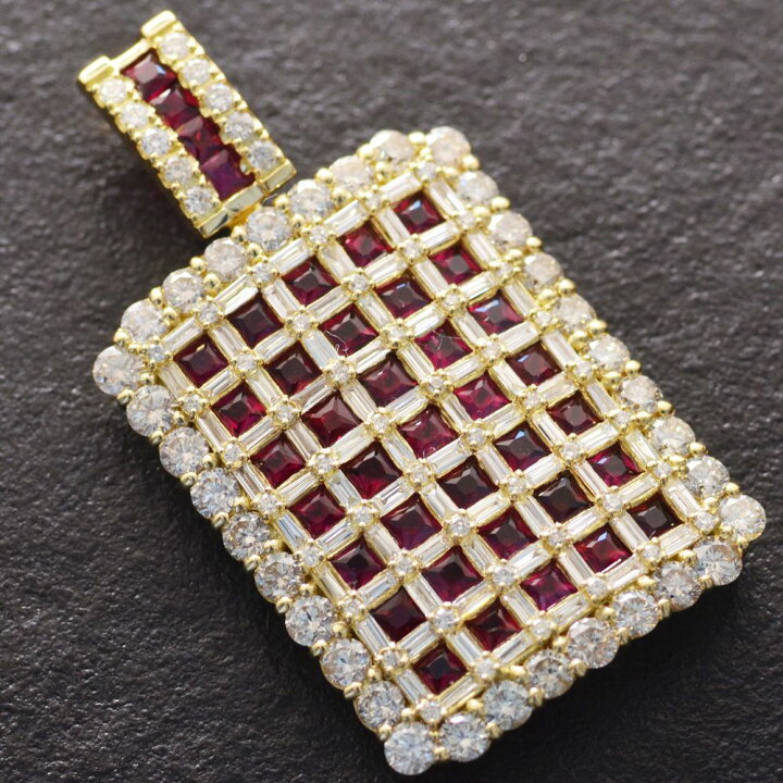 楽天市場】18金 ペンダントトップ メンズ K18 ゴールド ルビー  