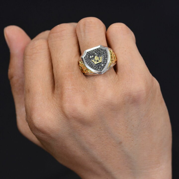 楽天市場】指輪 メンズリング 18金 K18 18K 印台 リング ゴールド 