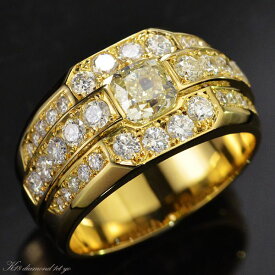 【スーパーSALE★15%OFFクーポン】指輪 メンズリング 18金 K18 18K ダイヤモンド イエローゴールド 幅広 男性 刻印入り 鑑別書付き ごつい 太め シンプル 30代 40代 50代 【人気アイテム】