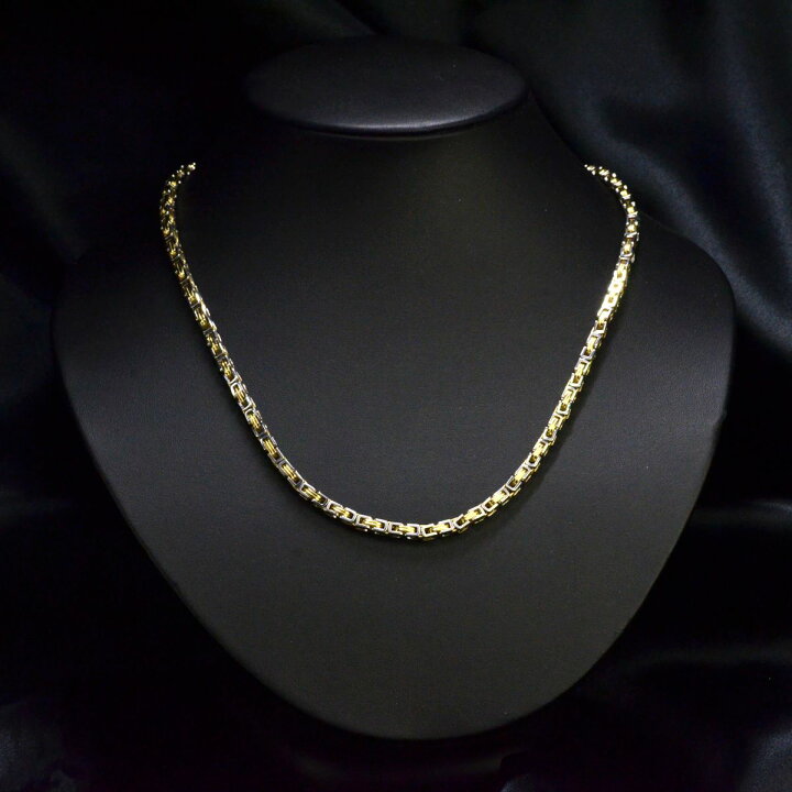 18金 ピンクゴールド プラチナ コンビ メンズ チェーンネックレス Pt900 K18pg 50cm 52g 地金 メンズネックレス 長さ指定作成可能 刻印入り 日本製 男性 特価商品