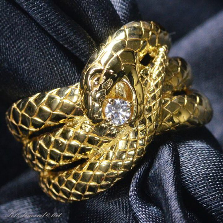 楽天市場】指輪 メンズリング 蛇 18金 K18 18K 18K ゴールド  