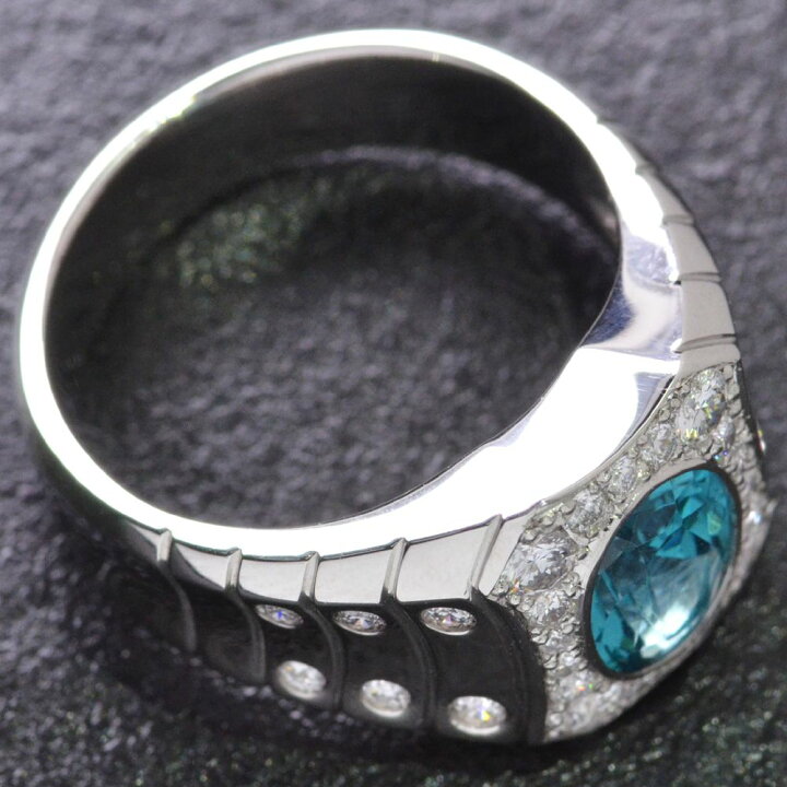 楽天市場】プラチナ リング メンズ 指輪 ダイヤモンド ブルージルコン  