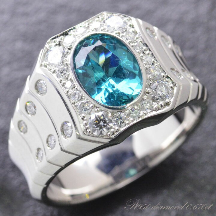 楽天市場】プラチナ リング メンズ 指輪 ダイヤモンド ブルージルコン  