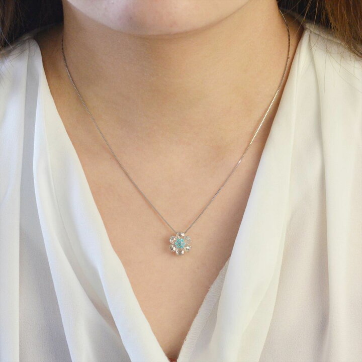 楽天市場】ネックレス レディース パライバトルマリン ローズカット  