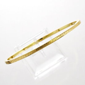 18金 バングル K18 18K ゴールド 細身 地金 レディースバングル ブレスレット 模様入り シンプル 日本製 刻印入り【人気アイテム】