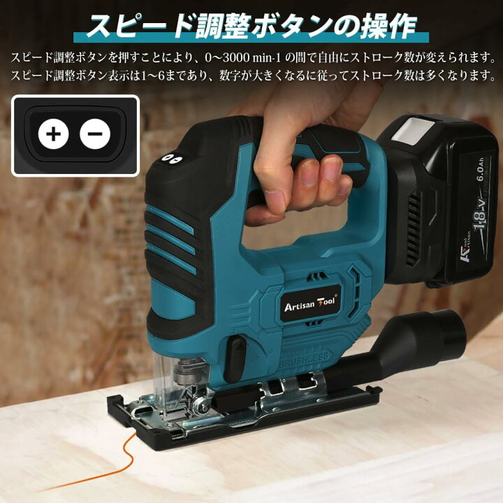 楽天市場】ジグソー アルチザンツール 充電式ジグソー ATJS01B 工具 