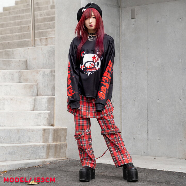 楽天市場 ダークグル ミ L S Tシャツ 長袖 原宿 原宿系 病みかわいい 病みかわ ファッション パンク ロック V系 グロかわ レディース 個性的 派手カワ グル ミ コラボ ロゴ ブラック ストリート Acdcrag メール便可 Acdc Rag 原宿竹下通り店
