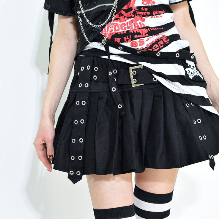 楽天市場】プリーツパンツスカート パンク ロック ファッション V系  