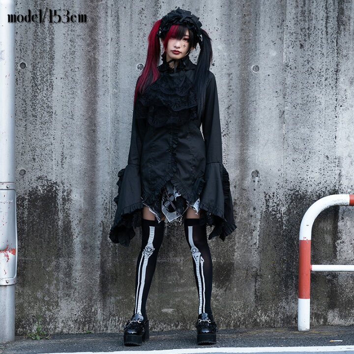楽天市場】GOTHICシャツ ゴシック ゴス ゴスロリ フリル レース 姫袖 