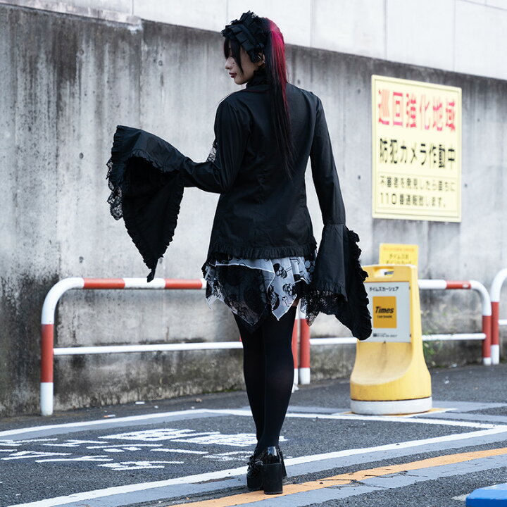 楽天市場】GOTHICシャツ ゴシック ゴス ゴスロリ フリル レース 姫袖 