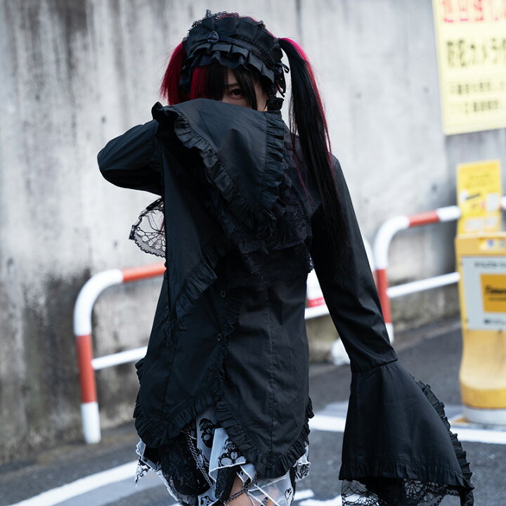 楽天市場】GOTHICシャツ ゴシック ゴス ゴスロリ フリル レース 姫袖 