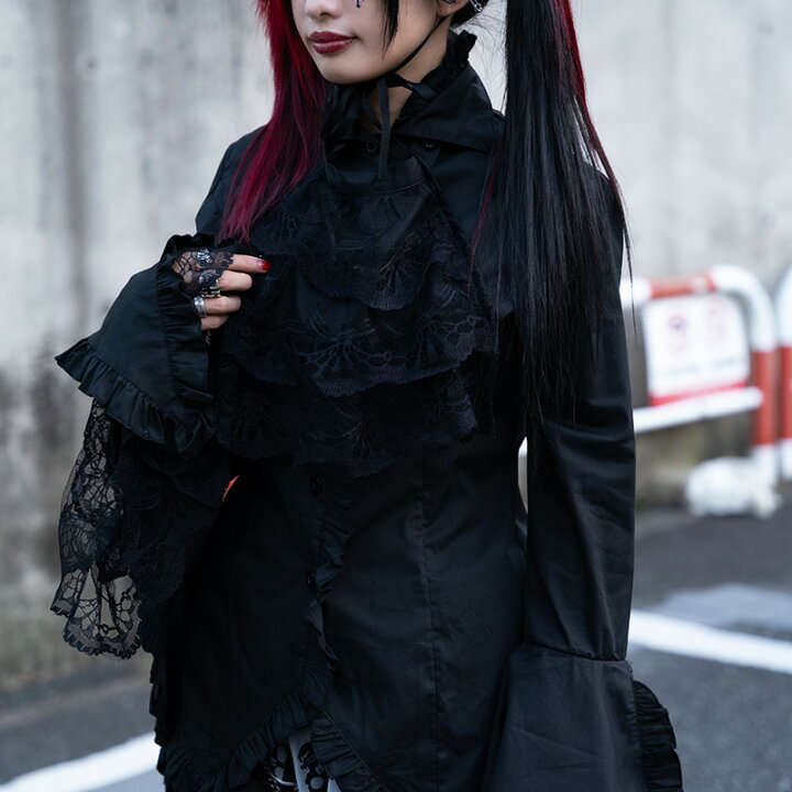楽天市場】GOTHICシャツ ゴシック ゴス ゴスロリ フリル レース 姫袖 