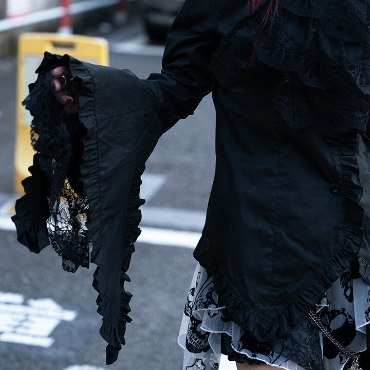 楽天市場】GOTHICシャツ ゴシック ゴス ゴスロリ フリル レース 姫袖 