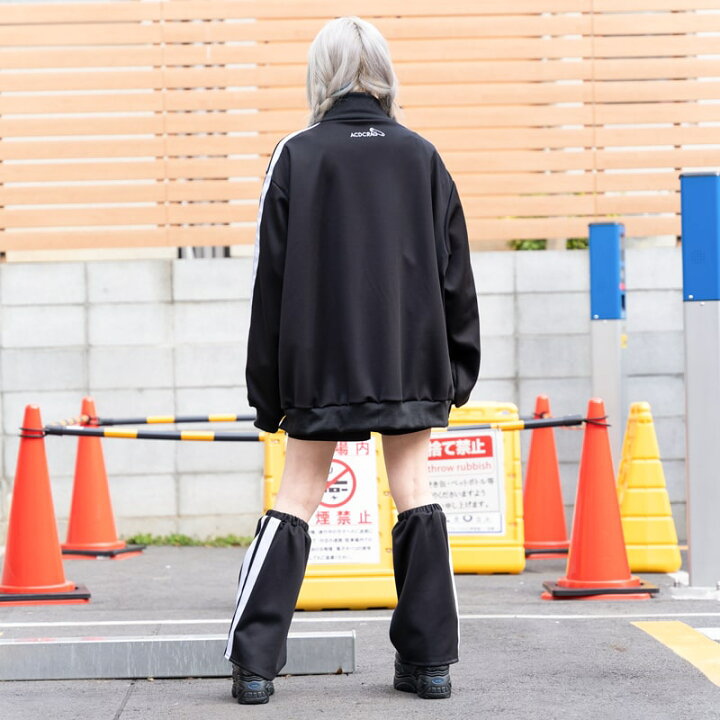 楽天市場 安心 ジャージレッグウォーマー ブラック ジャージ 原宿 韓国 原宿系 ファッション レディース かわいい 派手カワ サイドライン 刺繍 ダンス 衣装 ヒップホップ ダンス衣装 個性的 Acdc Rag メール便可 Acdc Rag 原宿竹下通り店