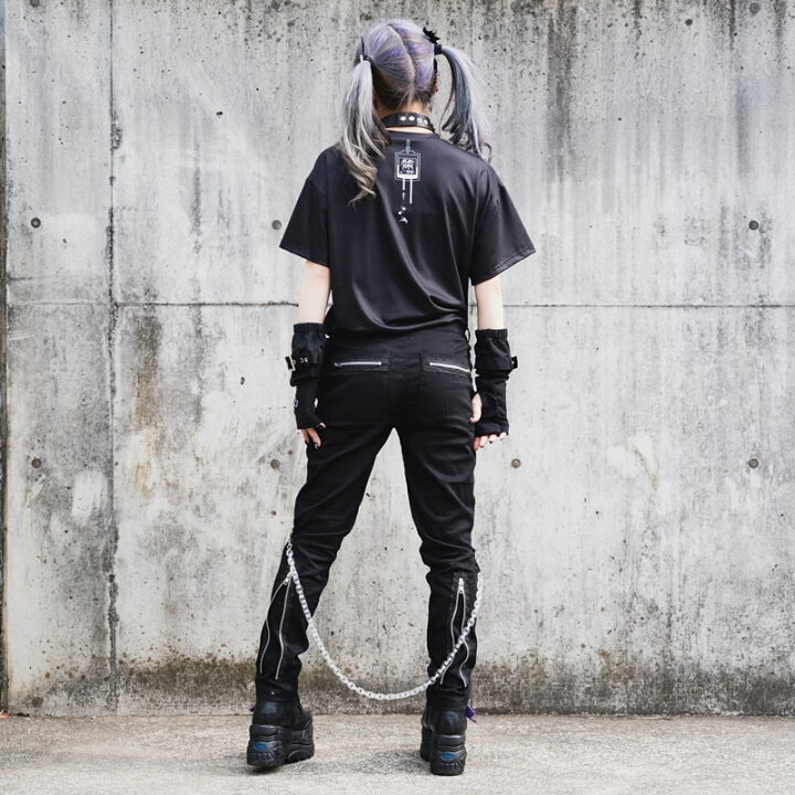 楽天市場 ムーンバニードールズ スキニーボンテージ パンツ ボトムス パンク ロック V系 ファッション バンギャ 原宿系 原宿 韓国 病み 病みかわいい 派手カワ うさぎ クリア チェーン スリム 個性的 レディース Acdcrag Acdc Rag 原宿竹下通り店