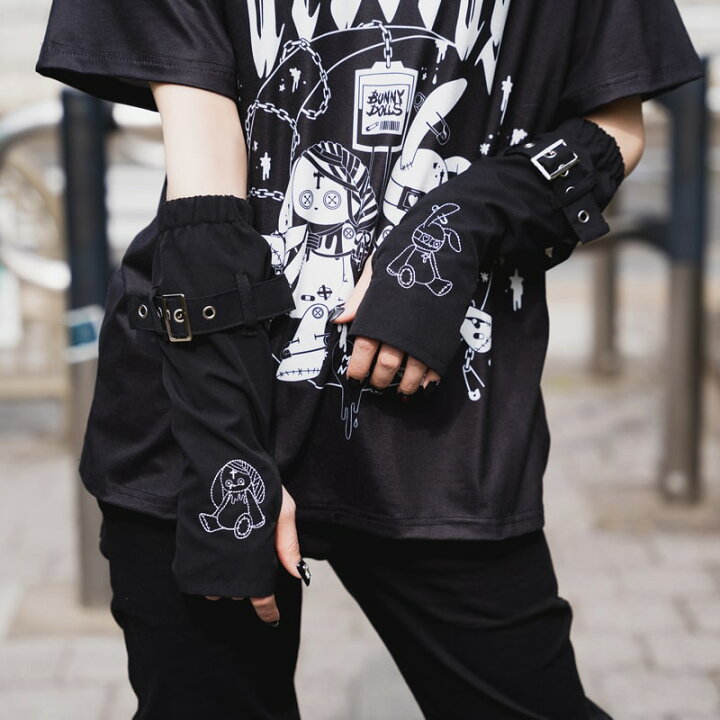 楽天市場 ムーンバニードールズ アームカバー パンク ロック V系 ファッション バンギャ 原宿系 原宿 韓国 病み 病みかわいい 派手カワ うさぎ ダンス 衣装 ダンス衣装 個性的 レディース メンズ ユニセックス Acdcrag メール便可 Acdc Rag 原宿竹下通り店