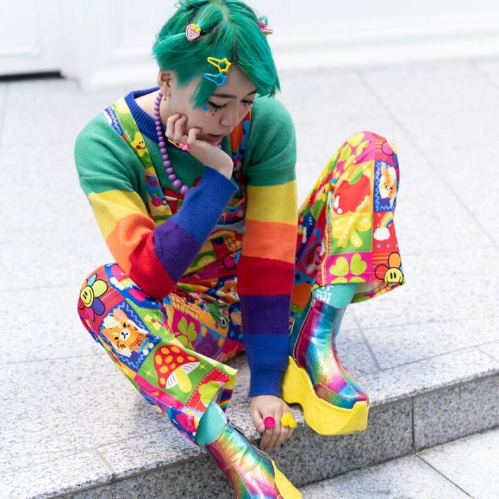 お待たせ 超カラフルで超パワフルな世界観 パーカー ファッション 原宿 原宿系 レディース メンズ 病みかわいい 4 Ever Zipパーカー 長袖 派手カワ かわいい カラフル デコラ ゆめかわ ゆめかわいい 個性的 ポップ キュート ファンシー ダンス 衣装 ダンス衣装 ヒップ