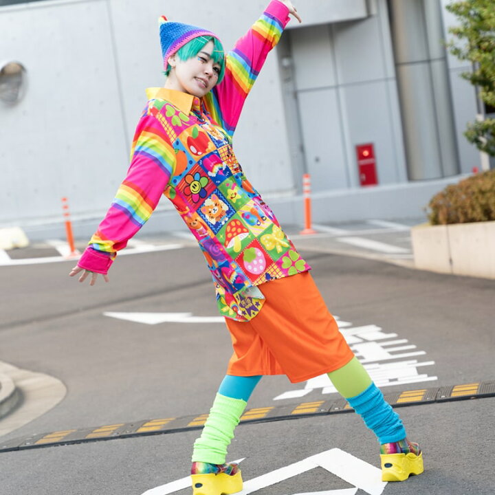 楽天市場 原宿 4 Ever シャツ 長袖 原宿系 原宿 派手カワ ファッション かわいい カラフル デコラ ゆめかわ ゆめかわいい 個性的 ポップ キュート ファンシー ダンス 衣装 ダンス衣装 ヒップホップ レディース メンズ Acdcrag メール便可 Acdc Rag 原宿竹下通り店
