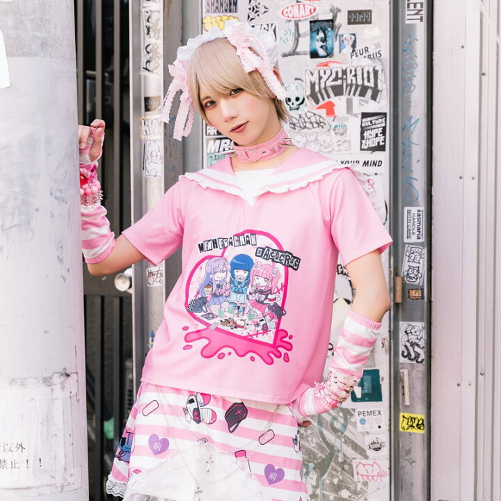 楽天市場】病みかわパンクメンヘラチャン セーラーT Tシャツ ロンT 