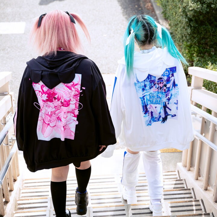 楽天市場 サイバーネコ Zipパーカー 長袖 ファッション 原宿系 原宿 韓国 病み 病みかわいい 派手カワ サイバー ゲーム 女の子 イラスト 猫 個性的 レディース メンズ ユニセックス ビッグシルエット オーバーサイズ 大きいサイズ Acdcrag Acdc Rag 原宿竹下通り店