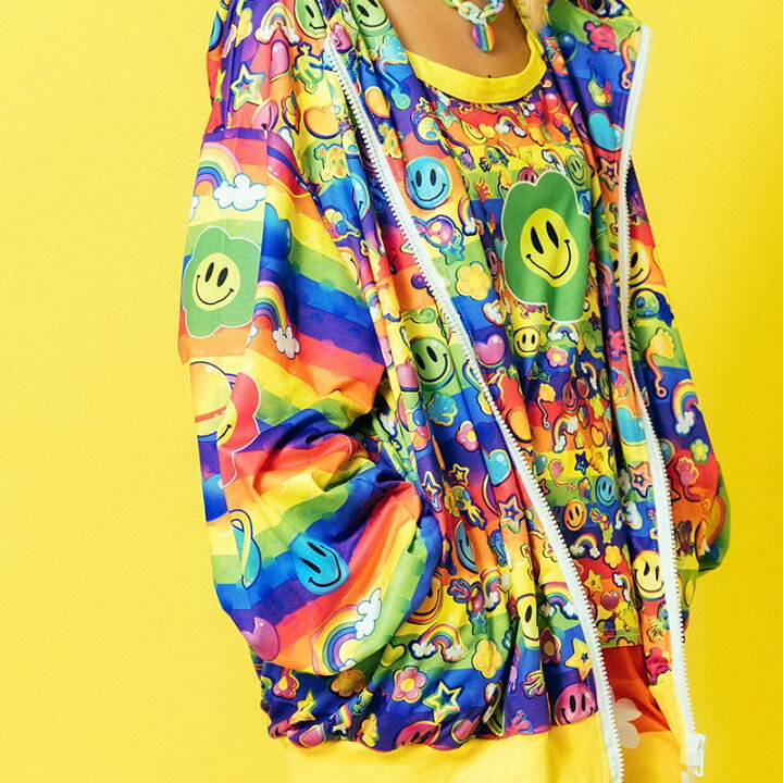 ハラジュクパーカー acdcrag パーカー 完売品 acdcrag RAINBOW PF ZIP 