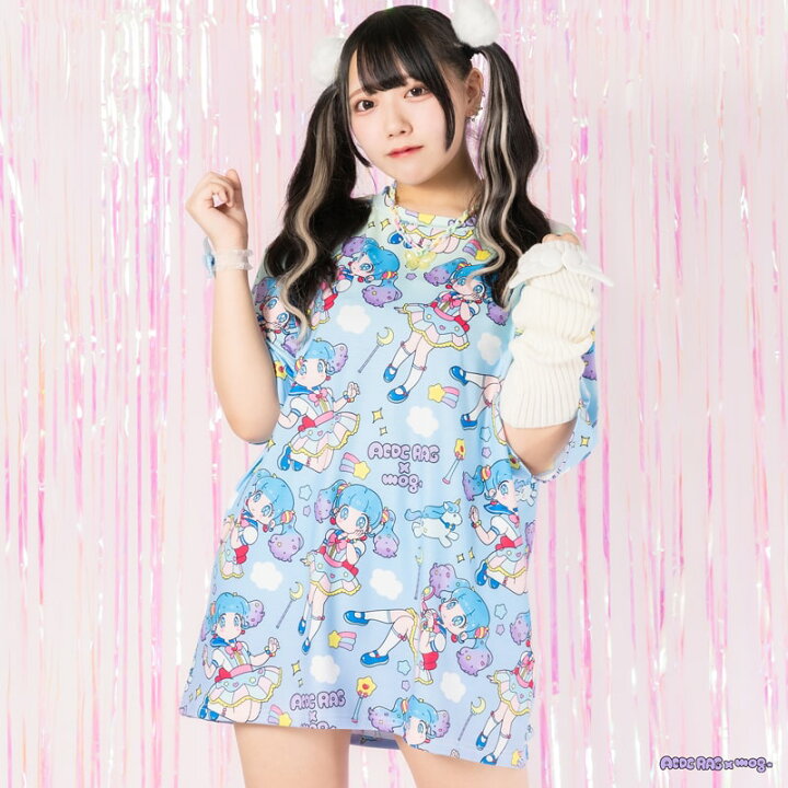 楽天市場 グラデゆめちゃん Tシャツ 半袖 原宿系 原宿 派手カワ ファッション パステル ファンシー ポップ 女の子 イラスト ゆめかわ ゆめかわいい 個性的 ダンス 衣装 ダンス衣装 ヒップホップ レディース ブルー 大きいサイズ Mog Acdcrag メール便可 Acdc Rag