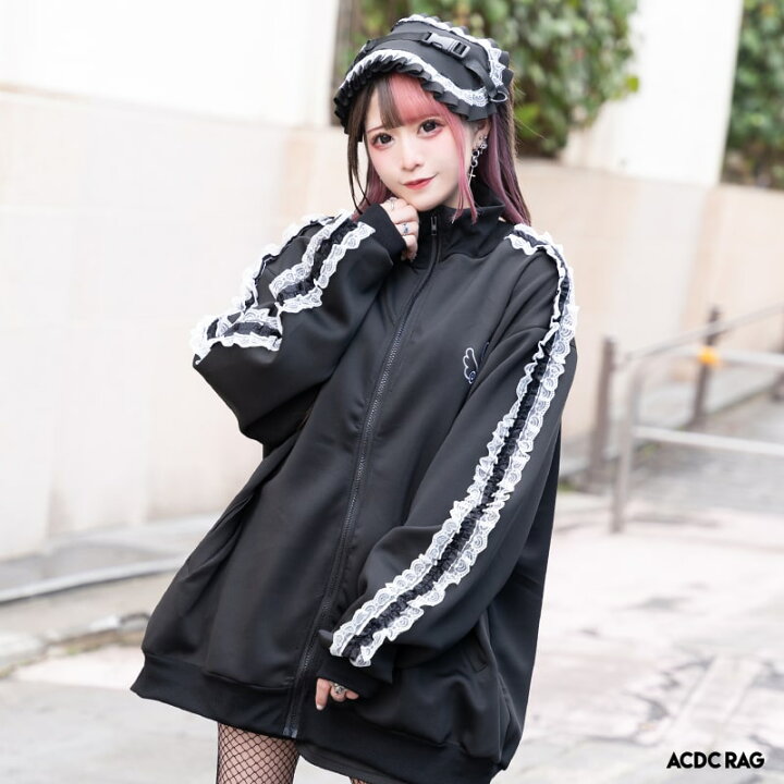 楽天市場】魔法 ジャージジャケット BK 長袖 原宿 韓国 原宿系  