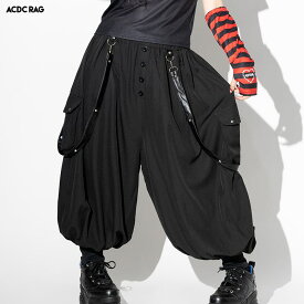 モードボンタン パンツ サルエルパンツ ワイドパンツ パンク ロック ファッション モード 原宿系 ファッション V系 バンギャ ライブ衣装 ダンス 衣装 ヒップホップ 派手 個性派 個性的 メンズ レディース ACDCRAG