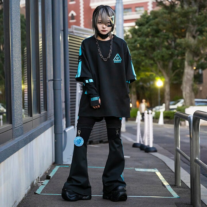 楽天市場】渦雷 アームカバー 原宿系 原宿 ライン ファッション パンク  