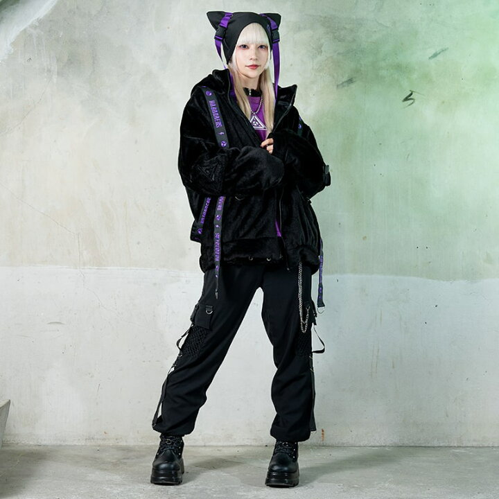 11bybbs darkパンツカーゴパンツ黒ブラックコスプレサイバーパンク 