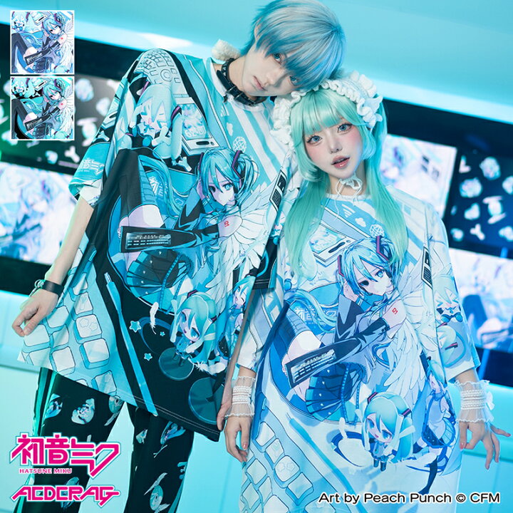 楽天市場】初音ミク ヒュージTシャツ 半袖 ファッション 原宿 原宿系 