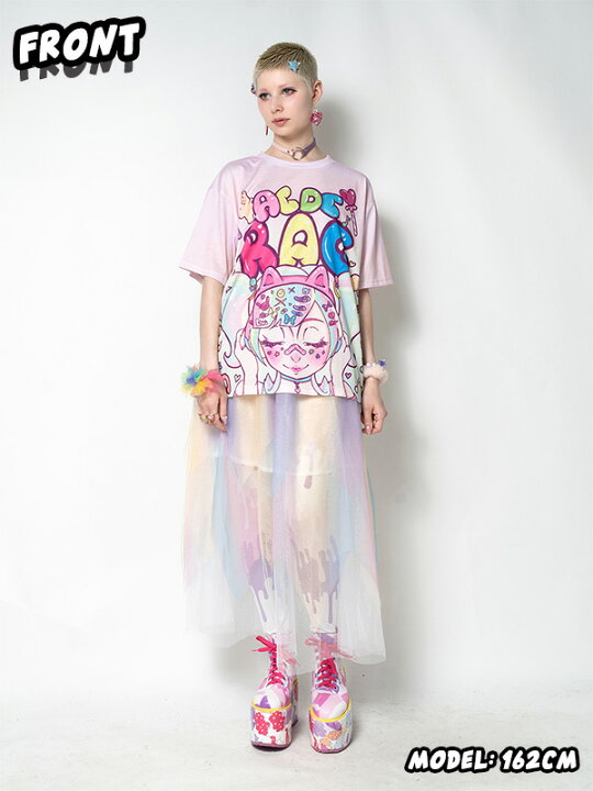 楽天市場 Harajuku Sound Tシャツ カットソー 原宿 原宿系 ファッション レディース 半袖 大きいサイズ スイーツ ゆめかわいい 服 ゆめかわ 派手 カワ 個性的 女の子 イラスト 可愛い ヘッドホン プリント 総柄 ダンス 衣装 ヒップホップ ピンク Acdc Rag メール便可