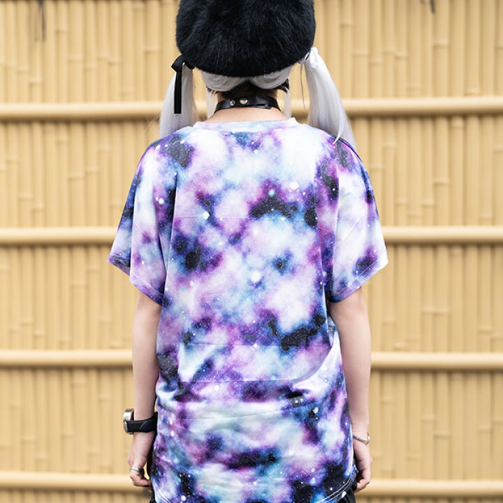 楽天市場 アンジ Tシャツ 猫 宇宙 原宿系 Tシャツ 半袖 春夏 病みかわいい 派手カワ 総柄 かわいい ファッション メンズ レディース キッズ パンク ロック V系 ダンス 衣装 ダンス衣装 ヒップホップ 個性的 Acdcrag メール便可 Acdc Rag 原宿竹下通り店