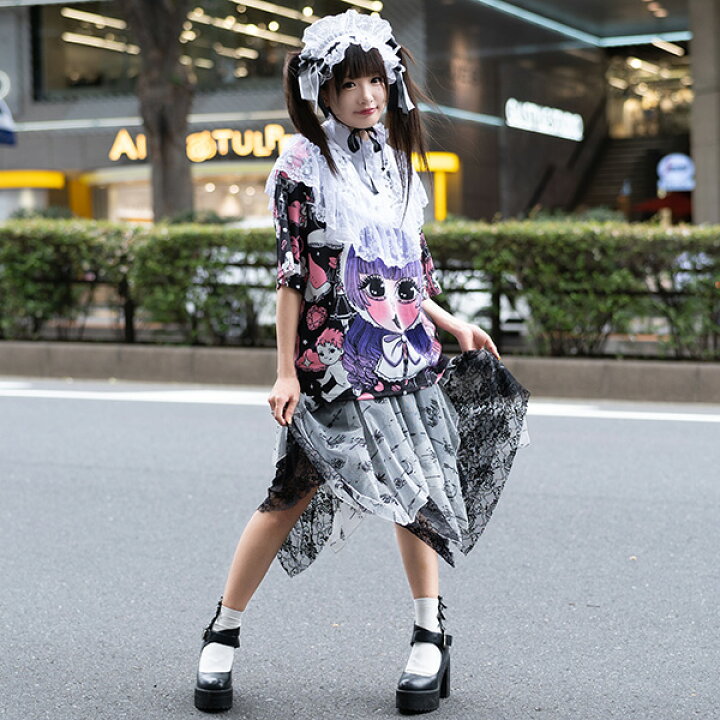 楽天市場 Violet In The Sky Tシャツ 半袖 原宿 原宿系 派手カワ かわいい 病みかわ 病みかわいい 個性的 バンギャ パンク ロック ダンス 衣装 ゴシック ロリータ ゴスロリ レディース Acdcrag メール便可 Acdc Rag 原宿竹下通り店