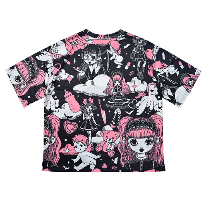 楽天市場 Violet In The Sky Tシャツ 半袖 原宿 原宿系 派手カワ かわいい 病みかわ 病みかわいい 個性的 バンギャ パンク ロック ダンス 衣装 ゴシック ロリータ ゴスロリ レディース Acdcrag メール便可 Acdc Rag 原宿竹下通り店