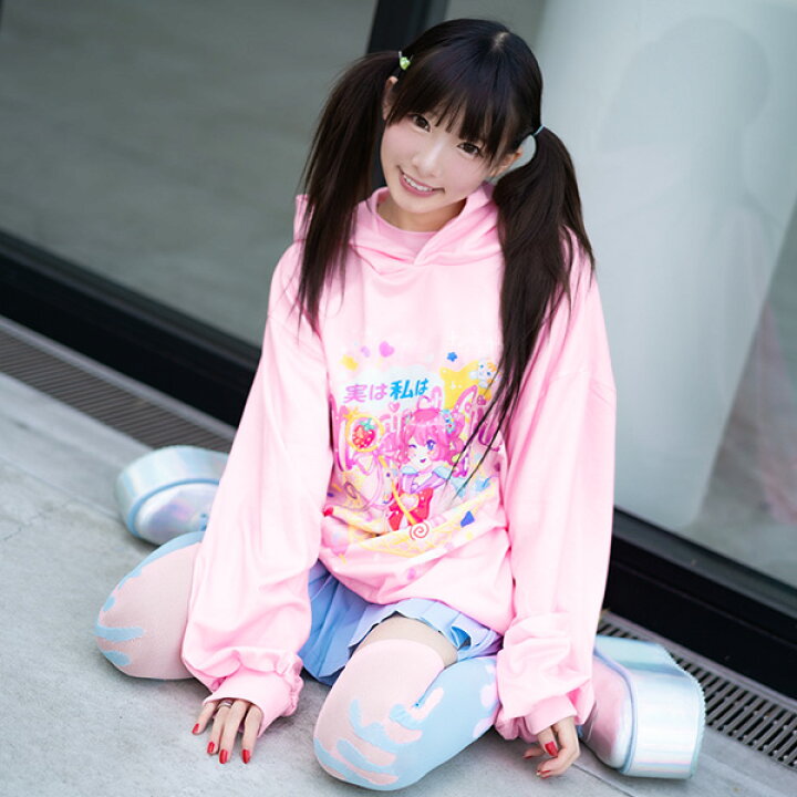 楽天市場 Magical Girl パーカー 原宿系 原宿 韓国 ピンク ゆめかわいい 派手カワ 派手 かわいい カラフル 個性的 イラスト レディース 大きいサイズ ピンク Acdcrag Acdc Rag 原宿竹下通り店