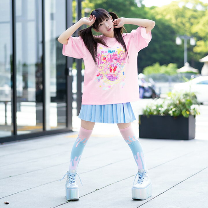 楽天市場 Magical Girl Tシャツ 半袖 カットソー パンク ロック V系 ファッション バンギャ 原宿系 原宿 韓国 ピンク ゆめかわいい 派手カワ 個性的 イラスト レディース 大きいサイズ ピンク Acdcrag メール便可 Acdc Rag 原宿竹下通り店