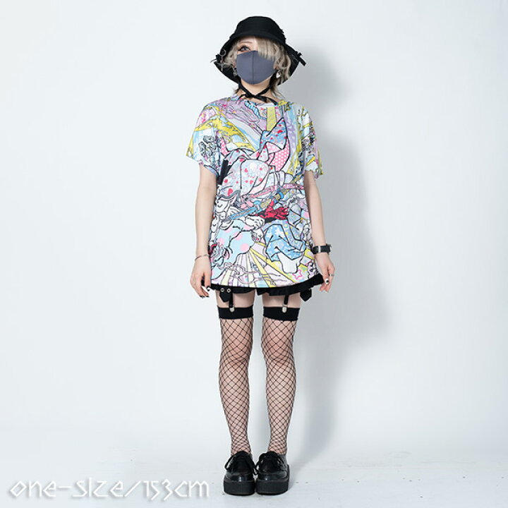 楽天市場 サムライ Tシャツ 原宿系 ファッション 半袖 夏 和柄 浮世絵 和風 派手カワ 総柄 かわいい メンズ レディース 大きいサイズ ライブ ダンス 衣装 ヒップホップ 個性的 パステル Acdc Acdcrag メール便可 Acdc Rag 原宿竹下通り店