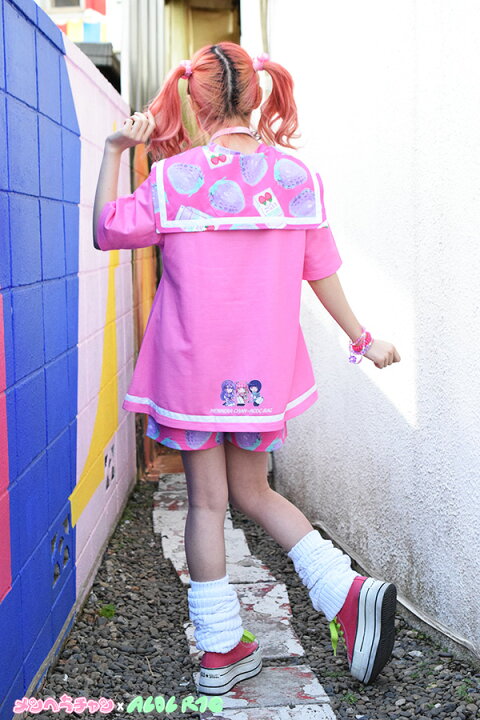 楽天市場 メンヘラチャン セーラー 半袖 Tシャツ 病みかわいい 病みかわ 病み メンヘラ 原宿 原宿系 ファッション レディース トップス 薄手 春夏 メンヘラチャン グッズ かわいい 個性的 派手カワ 総柄 ピンク Acdc Rag メール便可 Acdc Rag 原宿竹下通り店