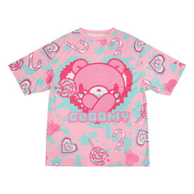 Gloomy x Sophie Powers Candy ヒュージTシャツ 半袖 ファッション 原宿系 原宿 病み 病みかわいい 派手カワ ポップ パステル キャンディ グルーミー グルーミー Gloomy 個性的 レディース メンズ ピンク ブルー 大きいサイズ ACDCRAG [メール便可]