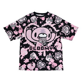 Gloomy x Sophie Powers Cake ヒュージTシャツ 半袖 ファッション 原宿系 原宿 病み 病みかわいい 派手カワ ポップ ダーク キャンディ グルーミー グルーミー Gloomy 個性的 レディース メンズ ブラック ピンク 大きいサイズ ACDCRAG [メール便可]