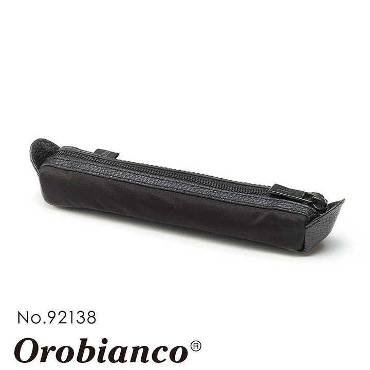 ＼スーパーＳＡＬＥ参加／ ペンケース シンプル おしゃれ メンズ オロビアンコ orobianco PRICK ALL BLACK ペンが4、5本収納できるスリムなペンケース 92138｜父の日 実用的 こだわり