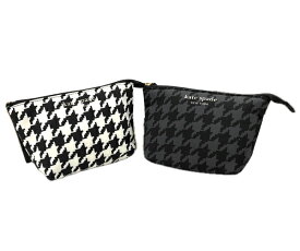 ケイトスペード ニューヨーク kate spade new york ポーチ 千鳥チェック 【ジム 旅行 メイクポーチ コスメポーチ 化粧品 小物 女性 同僚 女友達 レディース プレゼント ギフト プチギフト ブランドポーチ お返し お礼 返礼品 誕生日】★☆