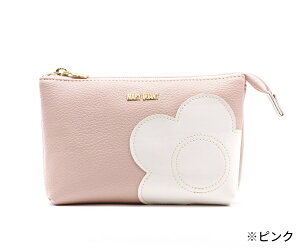 マリークワント シュリンクデイジーパッチ 3ポケットポーチ(MARY QUANT)【ポーチ 化粧ポーチ コスメ ケース レディース マリクワ マリー クヮント デイジー MQ プチギフト】★☆