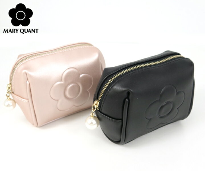 マリークワント エンボスデイジー パール ダイヤポーチ (MARY QUANT 【コスメポーチ 化粧ポーチ レディース マリクワ MQ プチギフト】 ace-web マリークワント ポーチ 2セット
